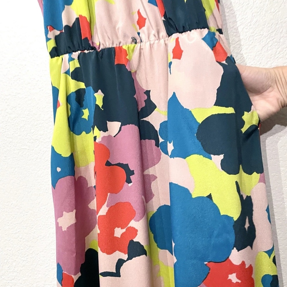 Jessica Simpson Halter Maxi Dress in Pink, Blue, Yellow & Green - Picture 4 of 9